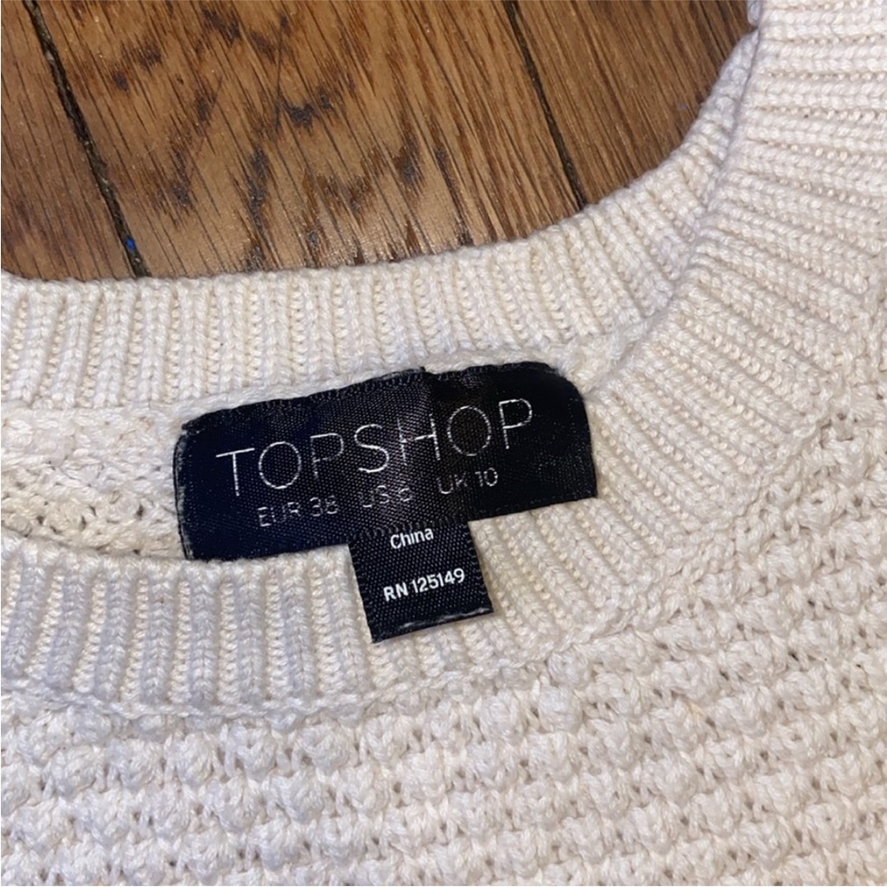 Topshop Crystal Sweater Topshop Beige Top Topshop Sweater View 2